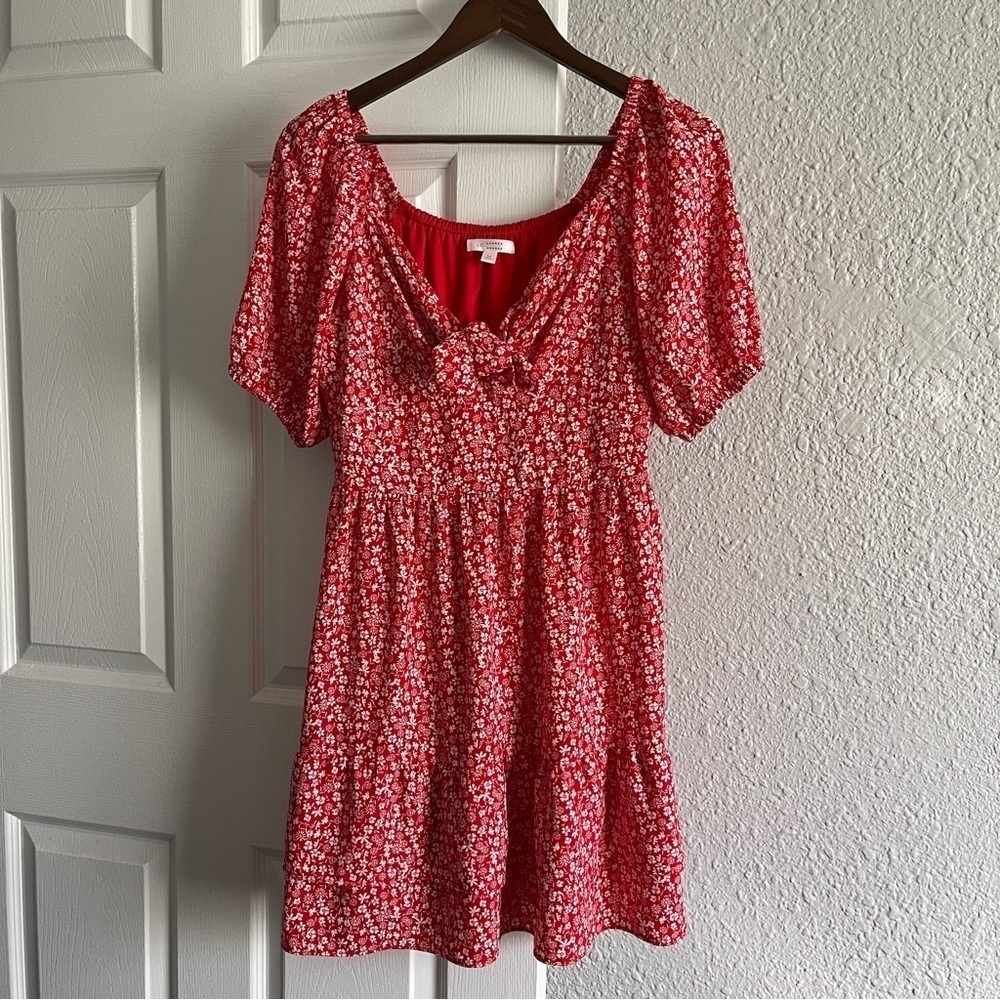 LC Lauren Conrad women’s size M red & white floral dress - Picture 2 of 10